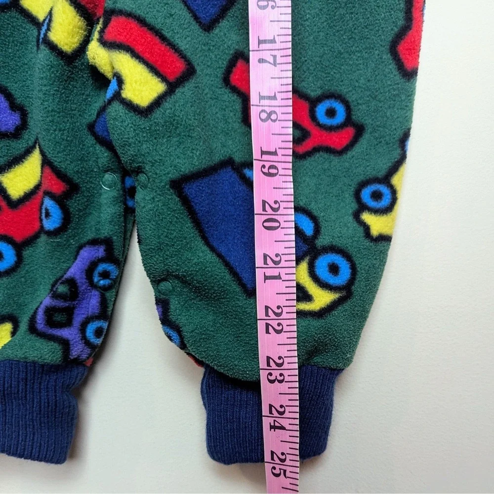 VTG Gymboree 90s Autobahn Cars Colorbock Overalls Romper Rainbow Tag 18-24 Mos.